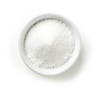 Aspartam isoliert auf Weiß Hintergrund oben Aussicht foto