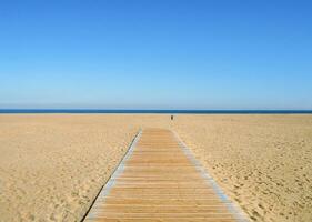 Meer und leeren Strand Szene foto