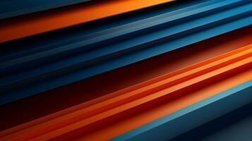 3d Hintergrund von geometrisch Orange und Blau foto