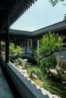 uralt traditionell Garten, Suzhou Garten, im China. foto