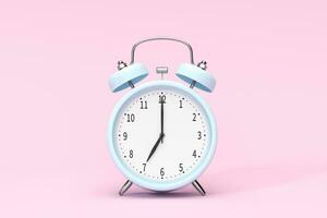 klassisch Alarm Uhr, Konzept von Zeit, 3d Wiedergabe. foto