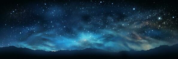 Nacht Himmel Hintergrund Himmel voll von Sterne und Galaxis Hintergrund Nebel Universum abstrakt Hintergrund milchig Weg und Planet Hintergrund ai generiert foto