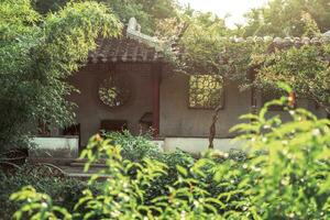 das Herbst im das traditionell Park im China foto