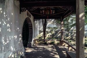 das Herbst im das traditionell Park im China foto