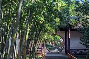 das Herbst im das traditionell Park im China foto