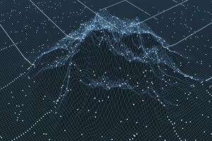 3d Wiedergabe, Kurve Linien mit dunkel Hintergrund foto