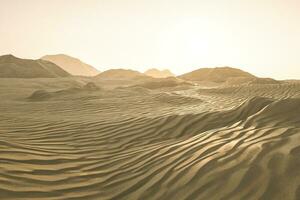 3d Wiedergabe, das breit Wüste, mit Streifen Formen. foto
