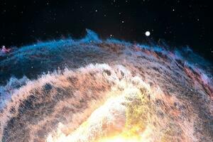 3d Wiedergabe, das großartig Spiral- Nebel. das Universum Hintergrund. foto