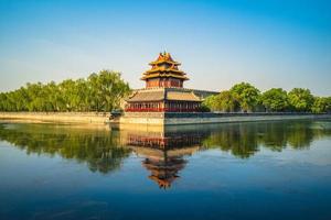 Eckturm in der Verbotenen Stadt, Peking, China foto