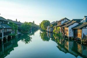 stadtbild von wuzhen, einer historischen stadt in china foto