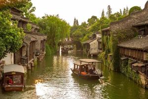 Landschaft von Wuzhen, einer historischen Stadt in China foto