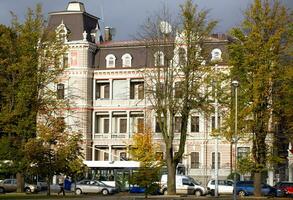 Russisch Botschaft Gebäude im Riga, Lettland. foto