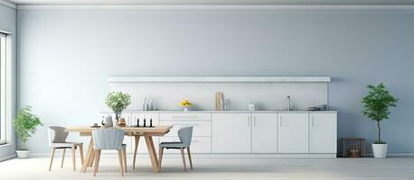 Weiß modern Küche Design illustriert im foto