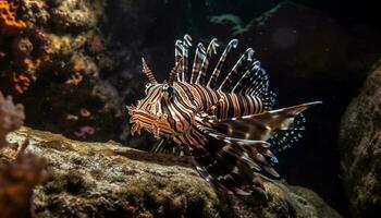 unter Wasser Tier Natur Fisch Riff Tauchen Tauchen Wasser multi farbig generiert durch ai foto