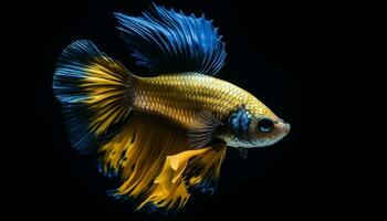 das Schönheit von Natur Wasser- Eleganz im ein tropisch Fisch generiert durch ai foto