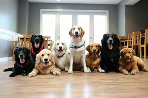 Hund Kindertagesstätte Konzept. ai generativ. foto