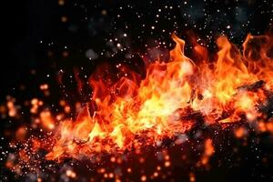 Inferno Wesen - - beschwingt Hintergrund von Verbrennung Kohlen - - generativ ai foto