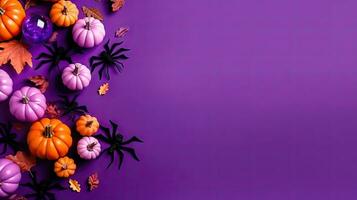 Kürbis Patch Freude - - festlich Halloween Hintergrund - - generativ ai foto