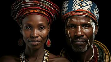 schwarz afrikanisch ethnische Zugehörigkeit Familie haben Spaß. ai generiert foto