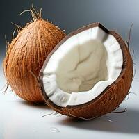 frisch Kokosnüsse auf ein Weiß Hintergrund foto