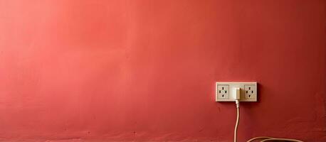 elektrisch Kabel versteckt im Mauer Auslauf foto