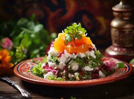 Schüssel von gesund Salat foto