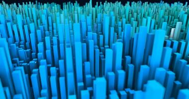 abstrakt Blau Landschaft von futuristisch Rechtecke ziehen um Wellen Hintergrund foto