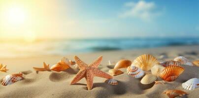 Meer Muscheln und Felsen auf das Strand foto