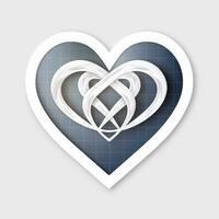 Herz mit Unendlichkeit Symbol auf Weiß Hintergrund foto