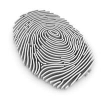 Weiß Fingerabdruck Symbol foto