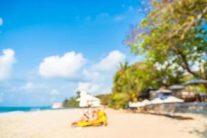 abstrakte Unschärfe defokussiert schönen Strand und Meer foto