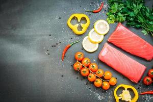 rohes Thunfischfiletfleisch foto