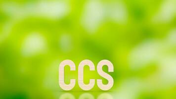 das ccs bedeuten Kohlenstoff Erfassung und Lager zum Technologie oder Öko Konzept 3d Rendern foto