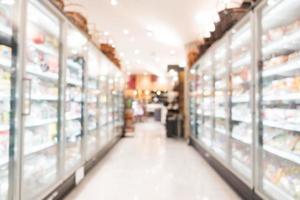 abstrakte Unschärfe und defokussierter Supermarkt foto