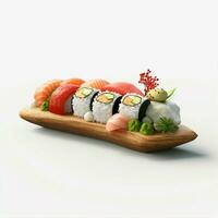 ai generativ hoch Qualität 3d Stil Design von Sushi foto