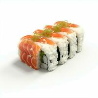 hoch Qualität von 3d Stil Design von Futomaki Sushi mit Weiß Hintergrund foto