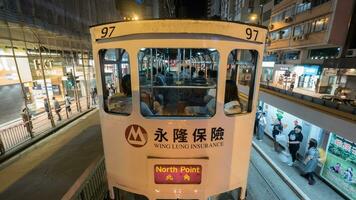 Doppeldecker Straßenbahn im Hong kong foto