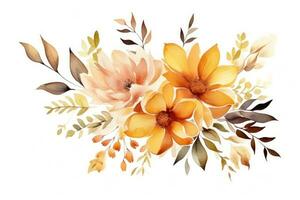 Aquarell Herbst Blumen isoliert foto