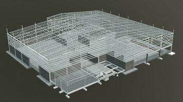 3d Illustration von industriell Gebäude foto