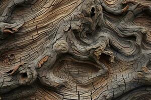kompliziert Textur von ein verwittert Baum Rinde foto