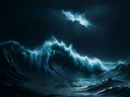 abstrakt Blau Wasser Wellen Hintergrund mit Flüssigkeit Flüssigkeit Textur foto