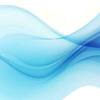 Blau abstrakt Welle Hintergrund im das Stil von Präzisionist Linien. Blau Wellen Design. generativ ai foto