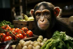 Nahansicht von Affe Baby Schimpanse foto