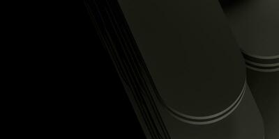 Luxus abstrakt schwarz Metall Hintergrund mit Kopieren Raum. dunkel 3d geometrisch Textur. rein schwarz horizontal Banner Hintergrund. elegant Hintergrund. foto