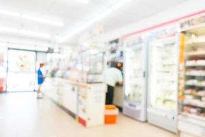 abstrakte Unschärfe und defokussierter Supermarkt foto