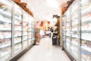 abstrakte Unschärfe und defokussierter Supermarkt foto