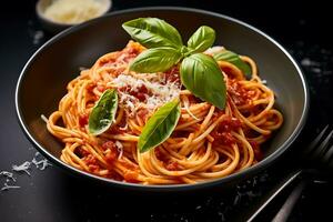 Spaghetti mit Tomatensoße foto