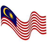 das Flagge von Malaysia. malaysisch Flagge. Bendera Malaysia. foto