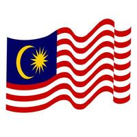 das Flagge von Malaysia. malaysisch Flagge. Bendera Malaysia. foto