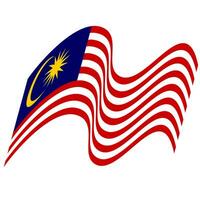 das Flagge von Malaysia. malaysisch Flagge. Bendera Malaysia. foto